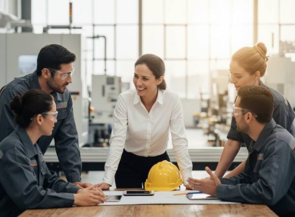 A leader connecting with their team to build trust and retention