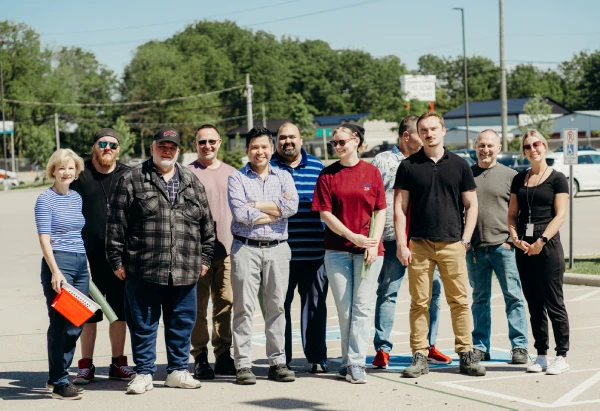 photo of Joyce facilitating a live training session with leaders