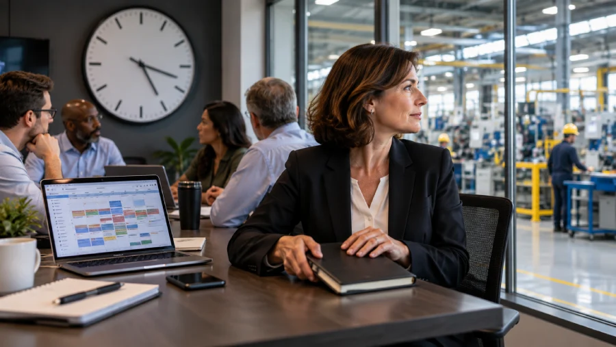 Leader managing meeting overload and protecting productive work time